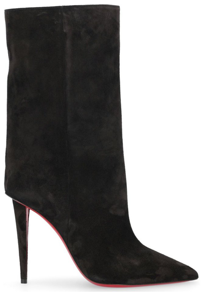 Shop Christian Louboutin Astrilarge Suede Mid In Black