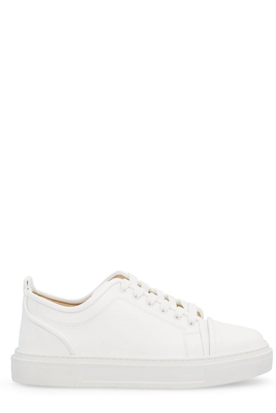 Shop Christian Louboutin Adolon Junior Laced Low In White