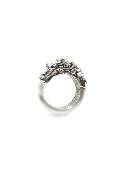 Shop John Hardy 'legends Naga' Treated Black Sapphire Spinel Sapphire Eyes Sterling Silver Ring