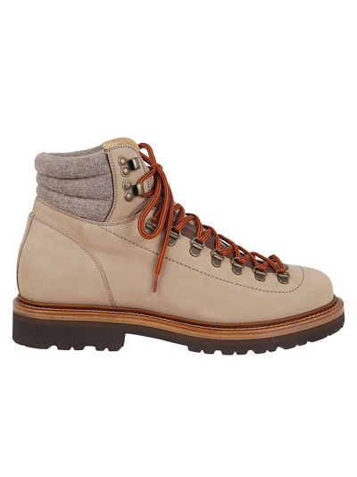 Shop Brunello Cucinelli Men's Brown Ankle Boots