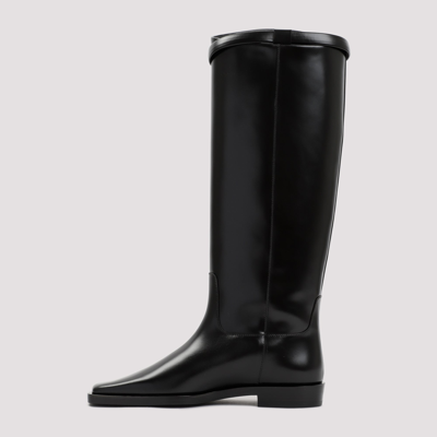 Shop Totême The Riding Boot Shoes In Black