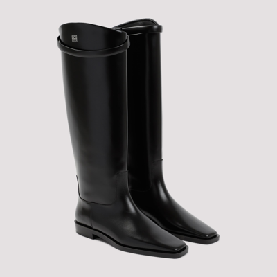 Shop Totême The Riding Boot Shoes In Black
