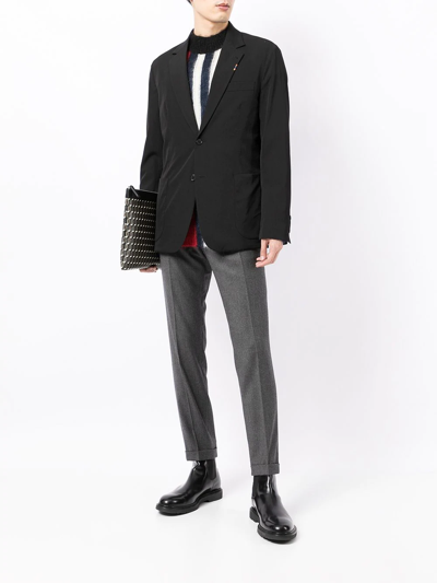 Paul Smith Pressed-crease Wool-blend Tailored Trousers In Grey
