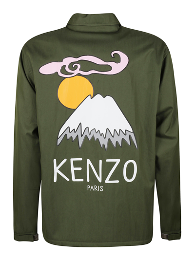 Shop Kenzo Coach Jacket In Green