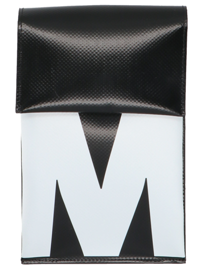 Shop Marni Logo Smartphone Bag Crossbody Bag In Blu