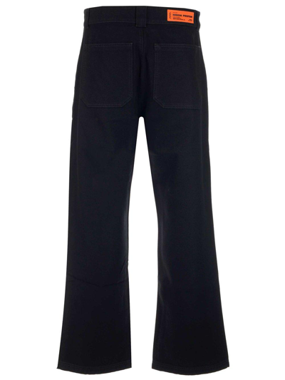 Shop Heron Preston Logo Patch Baggy Jeans In Nero