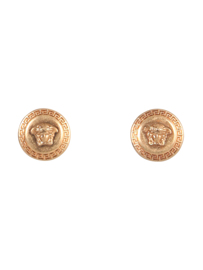 Shop Versace Tribute Earrings In Gold