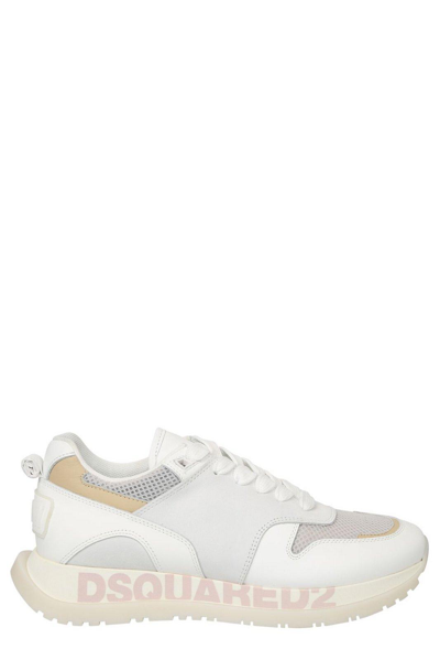 Shop Dsquared2 Panelled Lace-up Sneakers In White