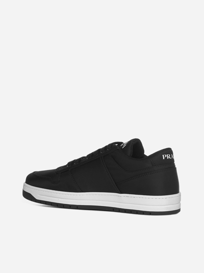 Shop Prada Logo-plaque Re-nylon Sneakers In Nero