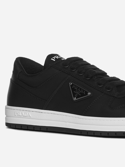 Shop Prada Logo-plaque Re-nylon Sneakers In Nero