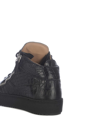 Shop Giuseppe Zanotti Sneakers  In Leather In Nero