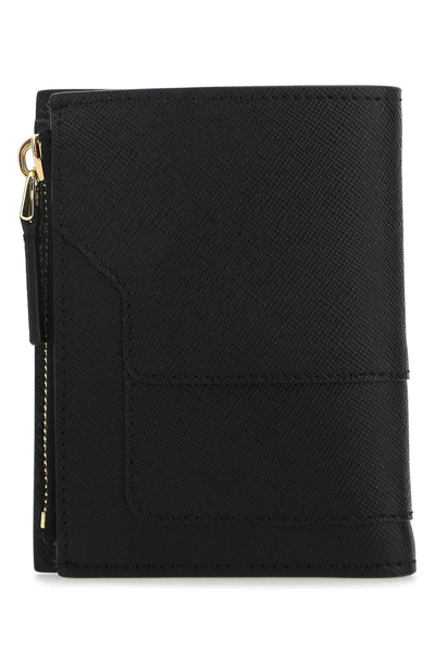 Shop Marni Zipped Bi-fold Wallet In Black