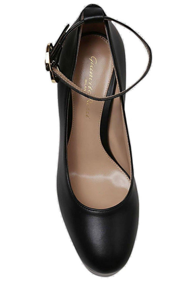 Shop Gianvito Rossi Vernice Platform Round-toe Pumps In Nero