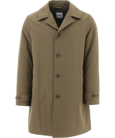 Shop Aspesi Single-breasted Raincoat In Military