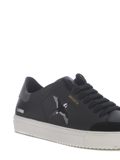 Shop Axel Arigato Sneakers  Clean 90 Triple Bird In Leather In Nero