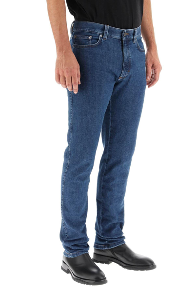 Shop Ermenegildo Zegna Stone-washed Organic Cotton Denim Jeans