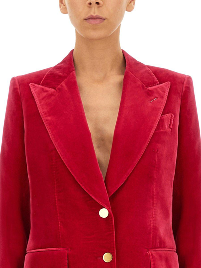 Shop Tom Ford Single-breasted Tailored Blazer In Pink