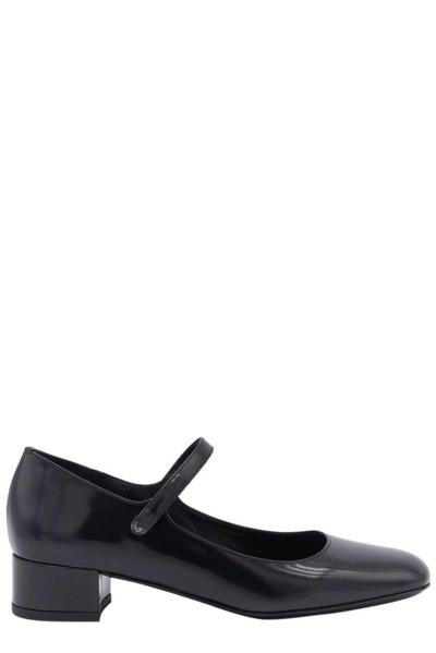 Shop By Far Ginny Mary Jane Square Toe Pumps In Black