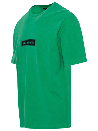 Shop Palm Angels Box Logo Printed Crewneck T-shirt