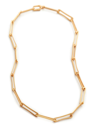Shop Monica Vinader Alta Adjustable Necklace In Gold