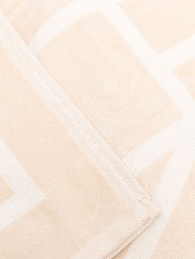 Totême Monogram Jacquard Towel In Neutrals