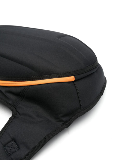 Diesel Embossed-logo Zipped Backpack In Black