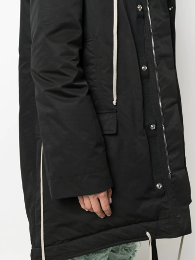 Shop Rick Owens Fishtail-hem Parka In Black