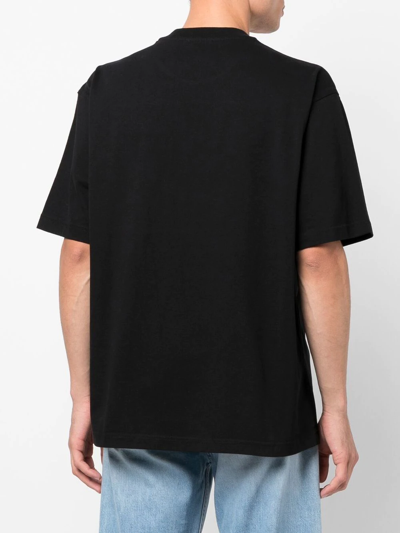 Shop Diesel T-wash-f1 Cotton T-shirt In Black