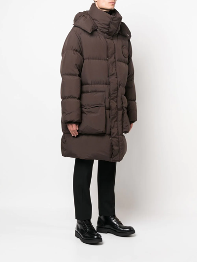 Etudes Studio Detachable-hood Puffer Coat In Brown