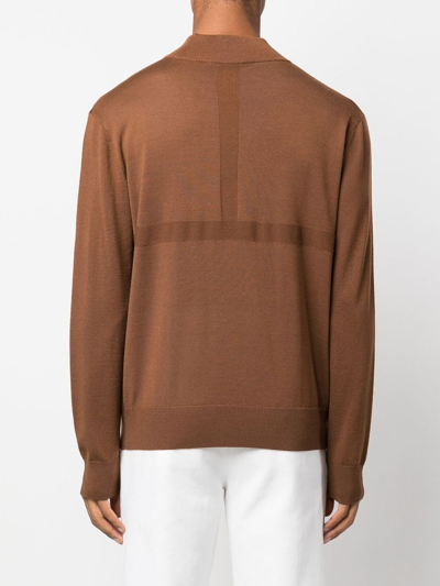 Etudes Studio Fine-knit Mock Neck Jumper In Brown