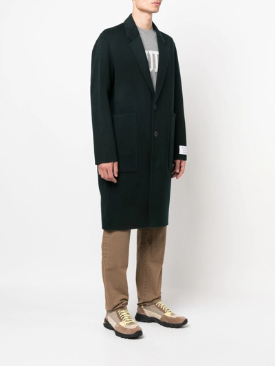 Shop Etudes Studio Single-breasted Wool Coat In Green