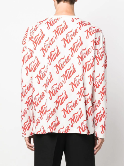 Shop Etudes Studio Nevermind Long-sleeved Sweatshirt In White