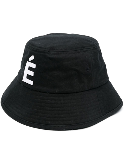 Shop Etudes Studio Logo Embroidered Bucket Hat In Black