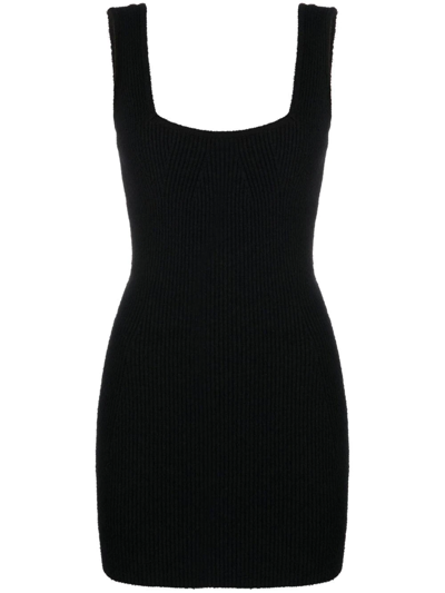 Shop Wardrobe.nyc Knitted Mini Dress In Black