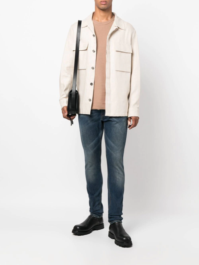 Michael Kors Faded-effect Skinny Jeans In Blue