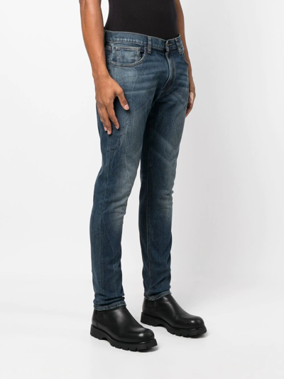 Michael Kors Faded-effect Skinny Jeans In Blue