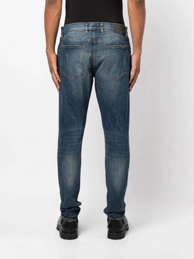 Michael Kors Faded-effect Skinny Jeans In Blue