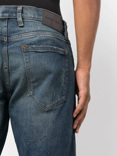 Michael Kors Faded-effect Skinny Jeans In Blue