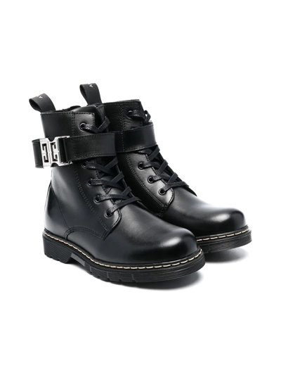 Shop Givenchy Ankle-length Leather Boots In Black