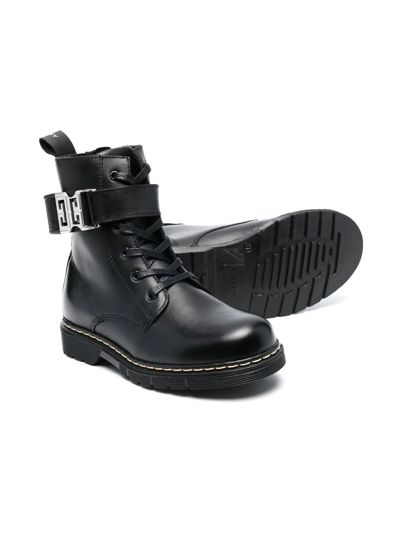 Shop Givenchy Ankle-length Leather Boots In Black