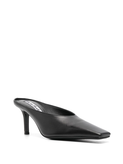Shop Acne Studios 80mm Leather Mules In Black