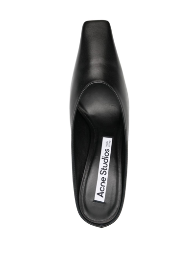 Shop Acne Studios 80mm Leather Mules In Black