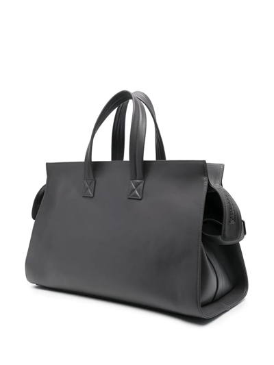 Shop Marsèll Quarantotto Leather Holdall In Grey