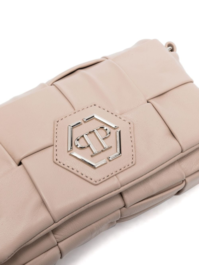 Shop Philipp Plein Hexagon Small Shoulder Bag In Neutrals