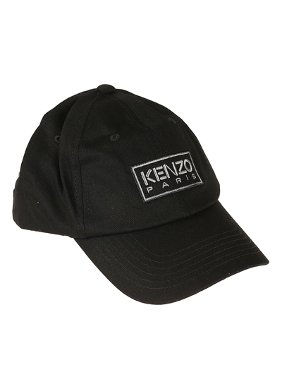 Shop Kenzo Logo Patch Baseball Cap In Black