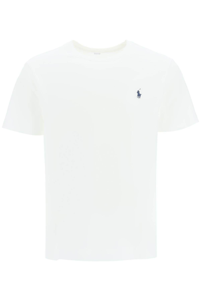 Polo Ralph Lauren Custom Slim Fit T-shirt With Logo In White | ModeSens