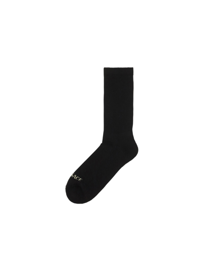 Shop Versace Socks In Black