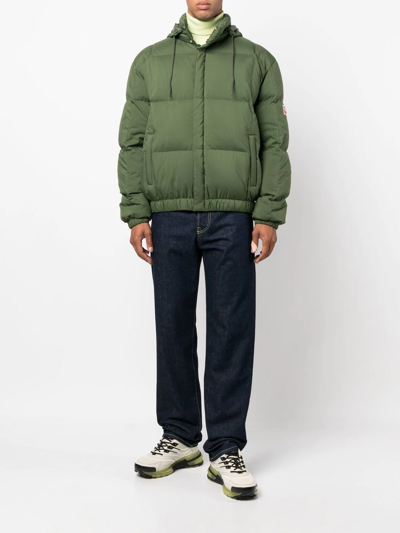 Shop Kenzo Padded Down Jacket In Green