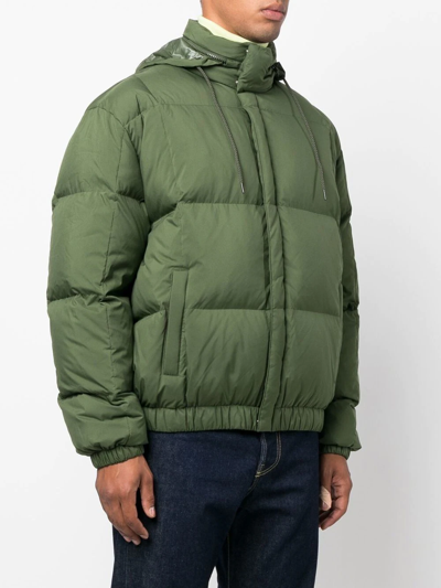 Quilted Puffer Jacket In Green