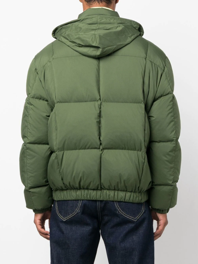 Shop Kenzo Padded Down Jacket In Green
